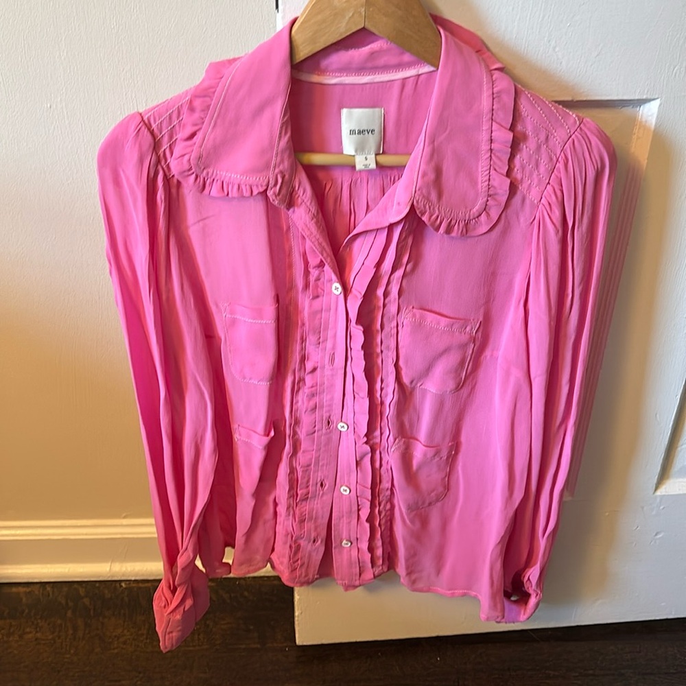 Anthropologie maeve sheer blouse small